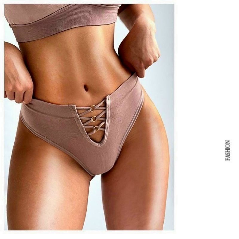 Quần lọt khe đan dây trước CỰC SEXY, cạp cao, chất liệu có giãn, gợi cảm, quyến rũ | BigBuy360 - bigbuy360.vn