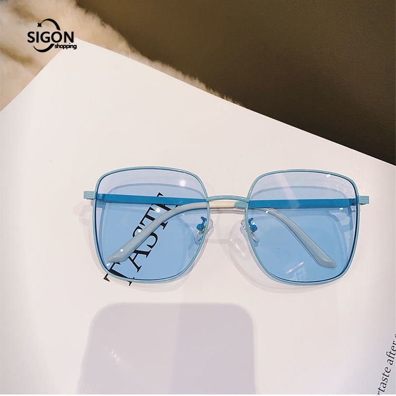 Kính Mát Gọng Vuông Lớn Bằng Kim Loại Thời Trang Cho Nam Và Nữ