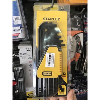 Bộ lục giác 9 cây hệ mét Stanley 69-256 và 12 cây hệ inch 12 Stanley 69257