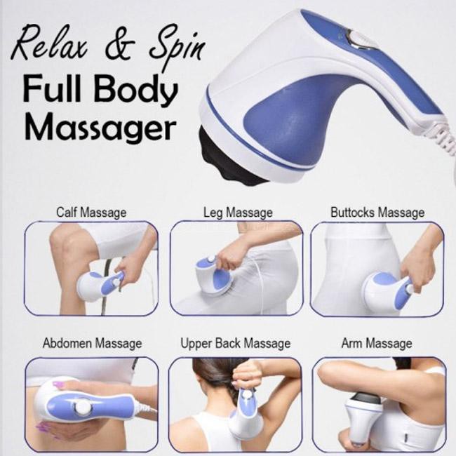 Máy Massage Toàn Thân Cầm Tay Relax &amp; Spin Tone Chất Lượng Cao, Đánh Tan Mỡ Bụng, Massage Cở Thể