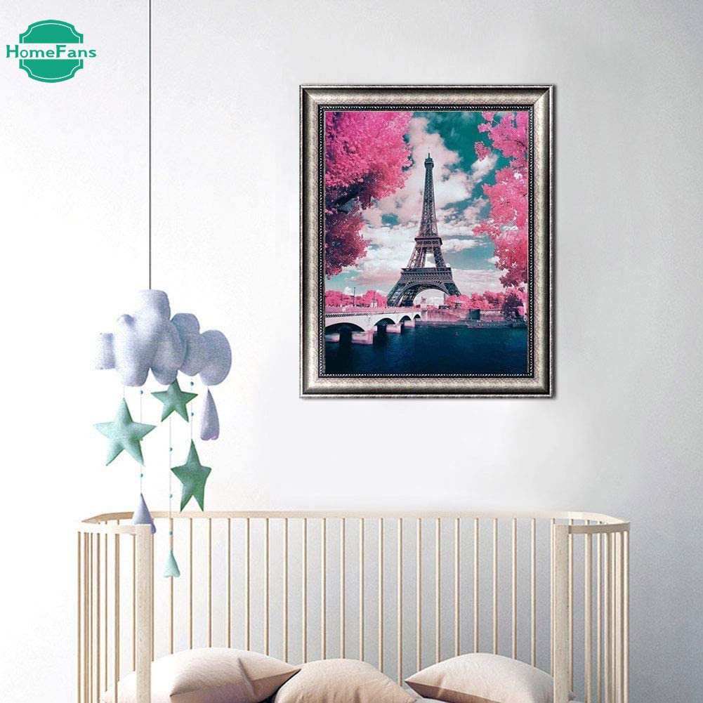 Set tranh đính đá tự làm nhiều màu sắc 30x40cm