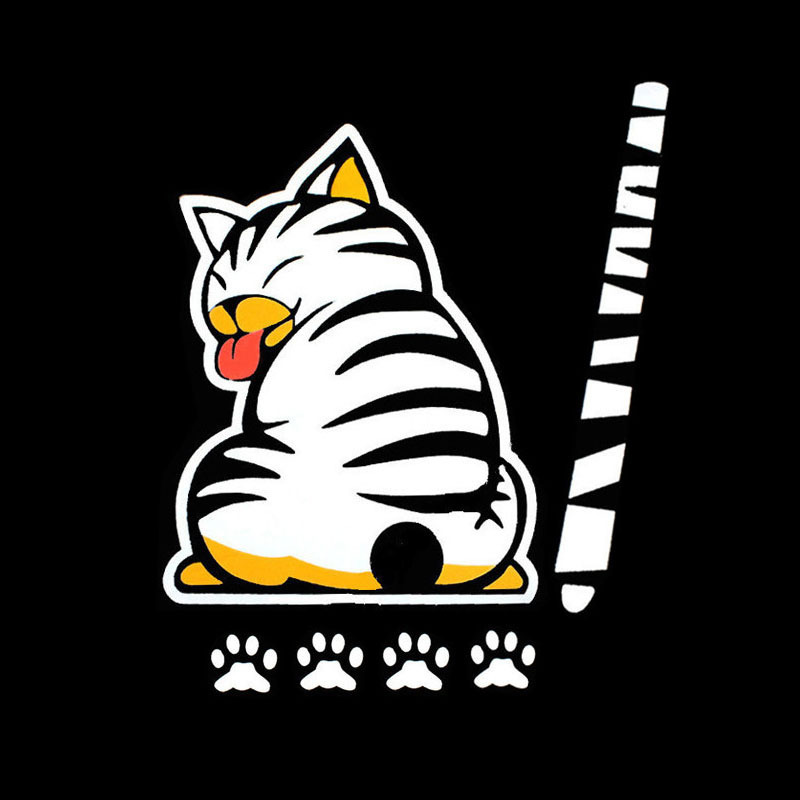 Miếng dán trang trí xe ô tô hình chân mèo 3d sáng tạo