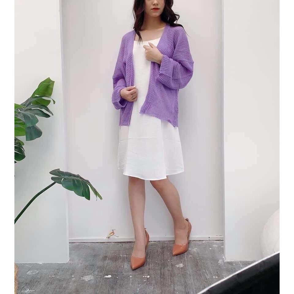 Áo khoác len mỏng nhiều màu