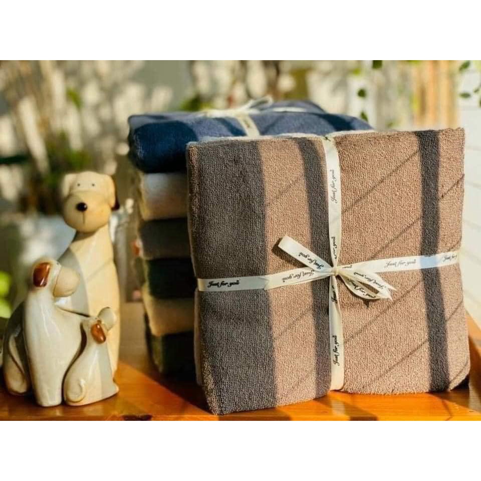 SET 2 KHĂN TẮM MUJI ORGANIC HÀNG XUẤT NHẬT CAO CẤP SIÊU MỀM MỊN