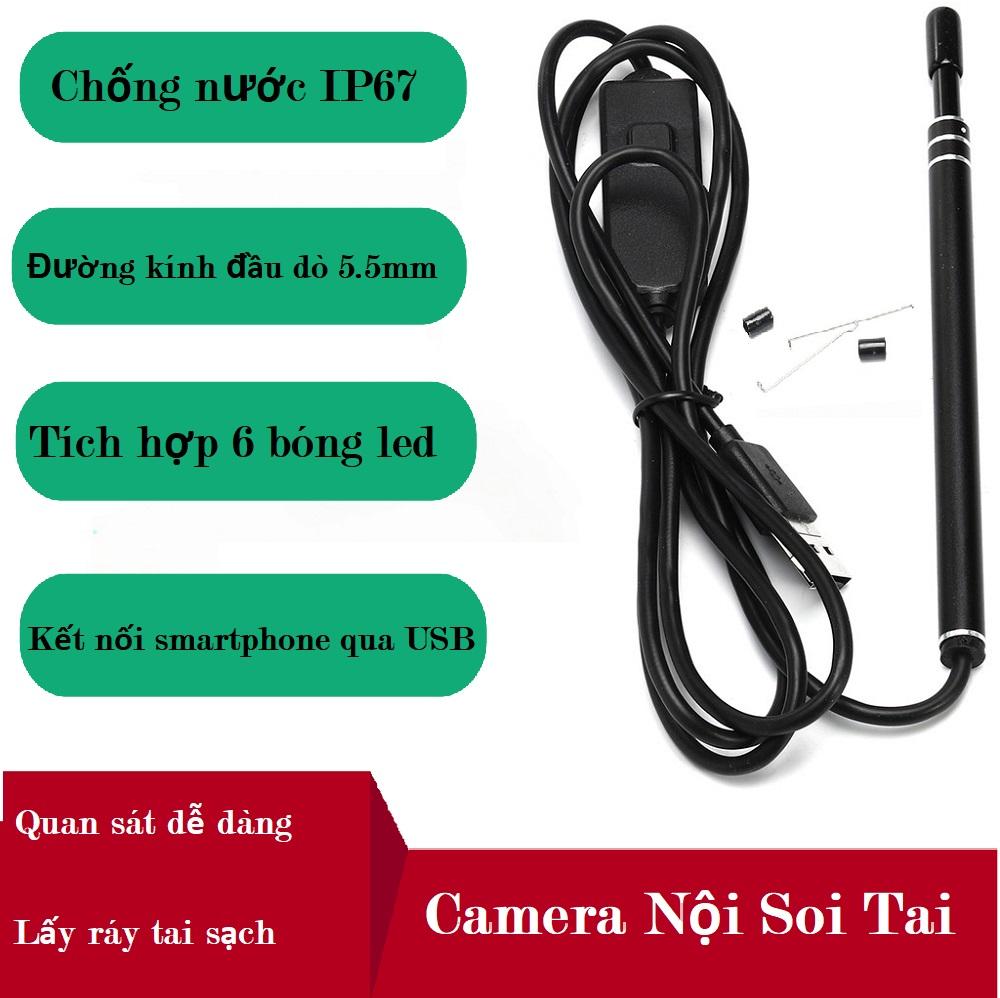 Camera Mini Nội Soi Kết Nối Điện Thoại Android-Nội soi tai mũi họng, Soi bên trong máy móc, thiết bị để sửa chữa