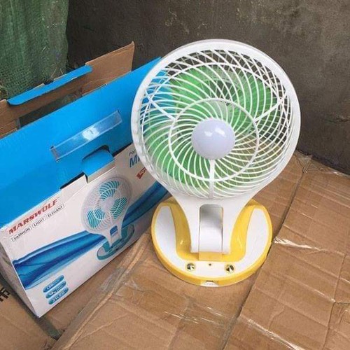 Quat Sạc Tích Điện MiniFan 5580 2 Chế Độ Gió Có Đèn Led