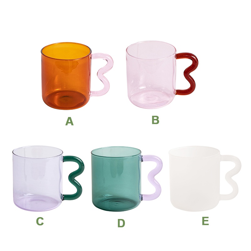 1 Cốc Uống Cà Phê Bằng Thủy Tinh Thủ Công Màu Sắc Nghệ Thuật