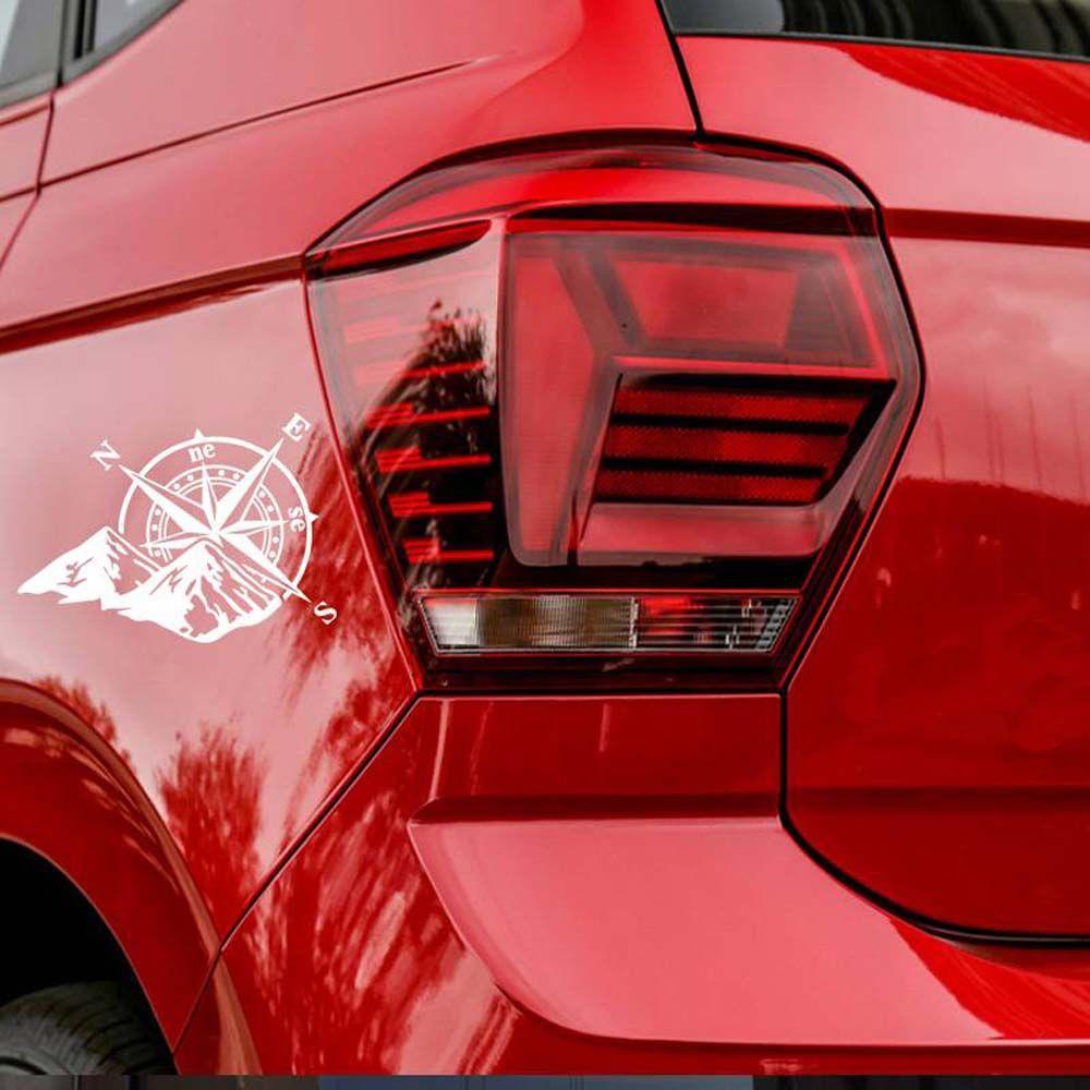 Miếng Dán Trang Trí Kính Chắn Gió Xe Hơi Hình La Bàn Núi Màu Laser Độc Đáo