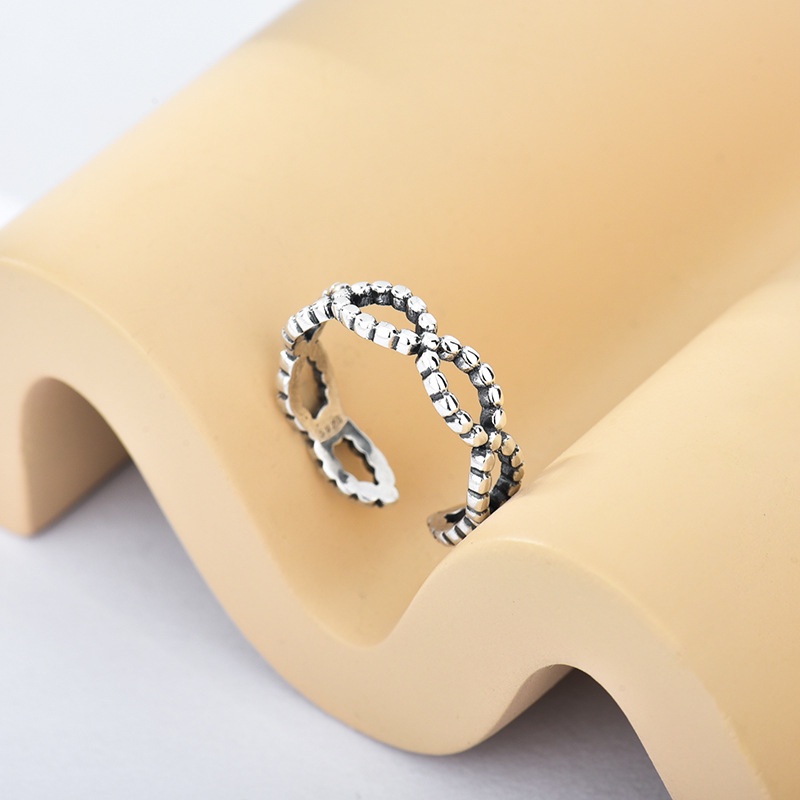 Nhẫn Bạc Nữ Thái Retro S925 Hình Mắt Xích Cực Phong Cách Cá Tính N1718 - Bảo Ngọc Jewlery