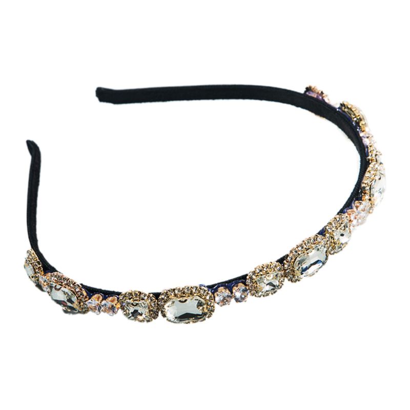 Băng Đô Cài Tóc Đính Đá Nhiều Màu Sắc Lấp Lánh Chống Trượt Thời Trang Cho Nữ Banda