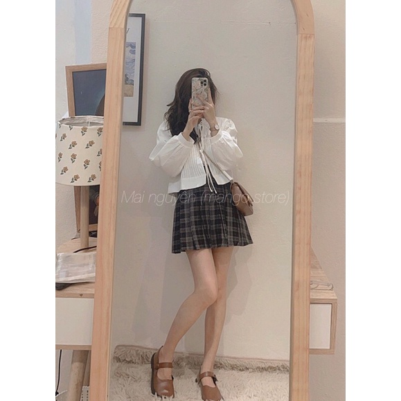 Áo crotop dây rút thắt nơ Pea Store