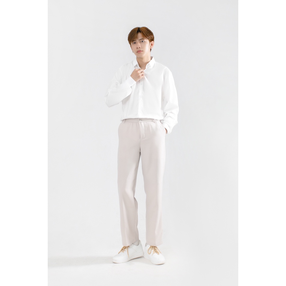 Áo Sơ Mi Dài Tay Nam MANDO Slim Fit Basic Thời Trang Công Sở Hàn Quốc Chất Cotton Cao Cấp 3 Màu Lộ Cúc Unisex SMD120