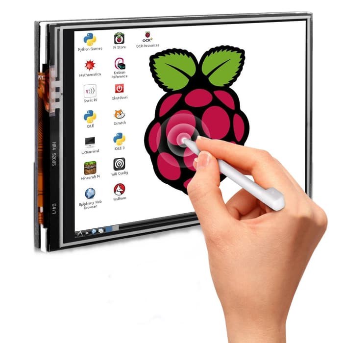 Quạt Làm Mát Raspberry Pi 4 B 3.5 "Màn Hình Lcd Bằng Nhựa Abs Có Chức Năng Kép