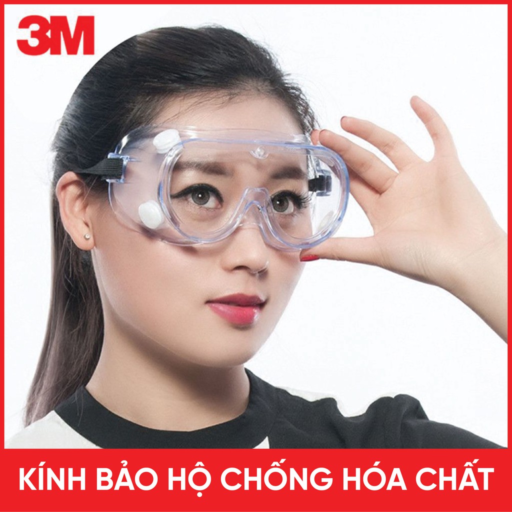 Kính Bảo Hộ Chống Hóa Chất Đeo Ngoài Kính Cận 3M 1621