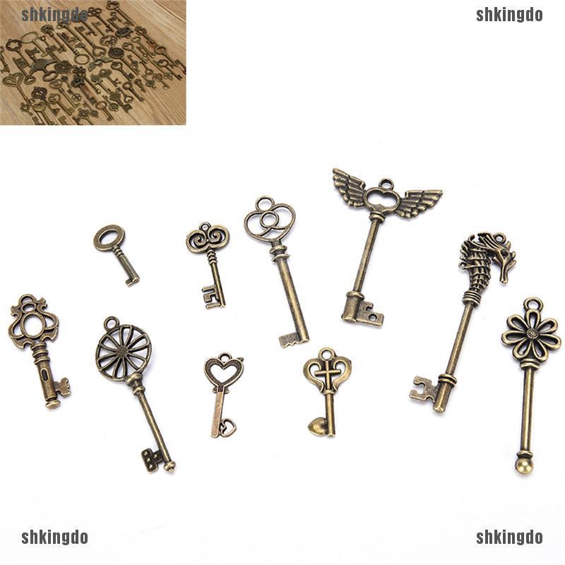 Set 69 chìa khóa đồng phong cách vintage