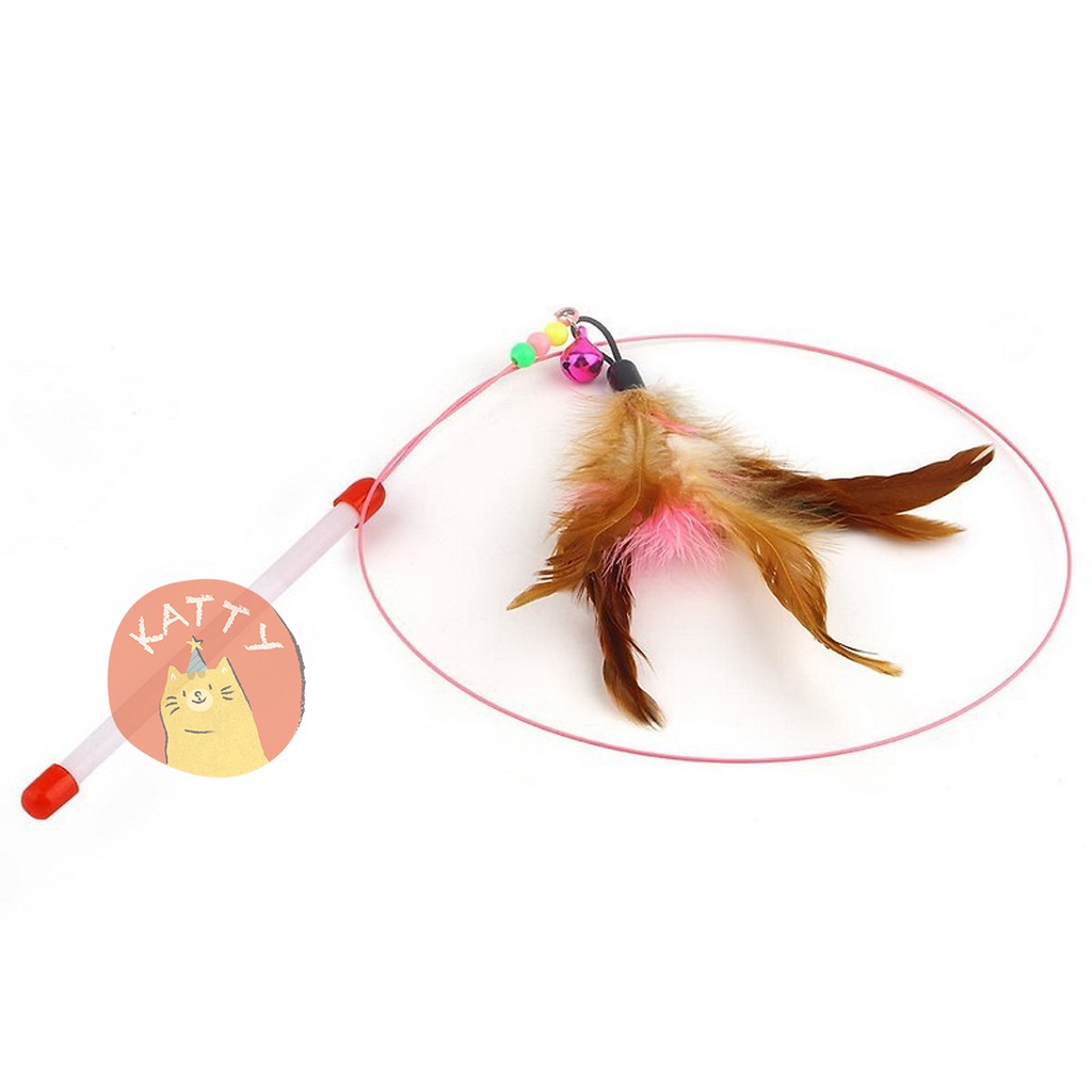 Cần câu cho mèo dây thép cưng xỉu