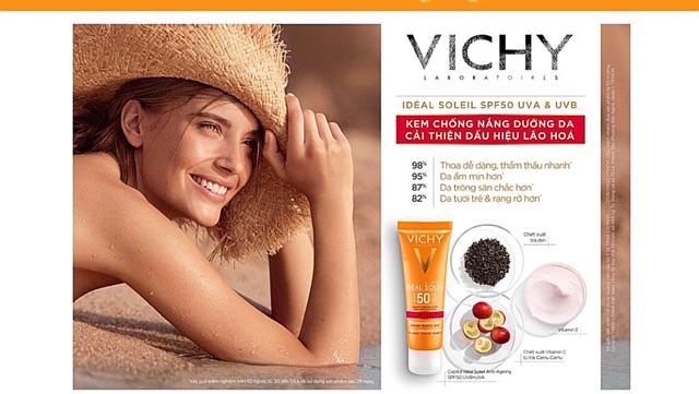 [5 GÓI ] Sample Chống Nắng Cải Thiện Lão Hoá -Vichy Đánh Bật Tia UV SPF50+ Ideal Anti-Ageing | BigBuy360 - bigbuy360.vn