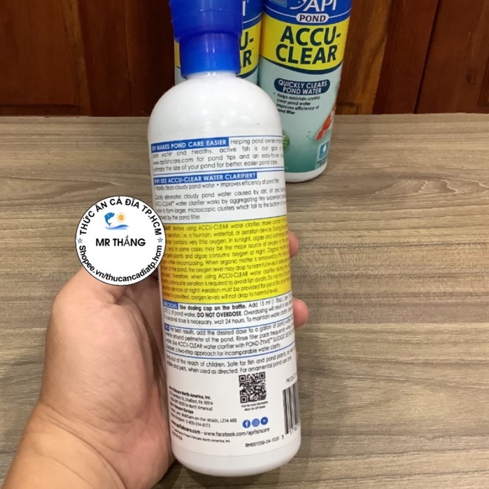 Api Pond Accu Clear : Dung dịch hỗ trợ giúp trong nước ao, hồ