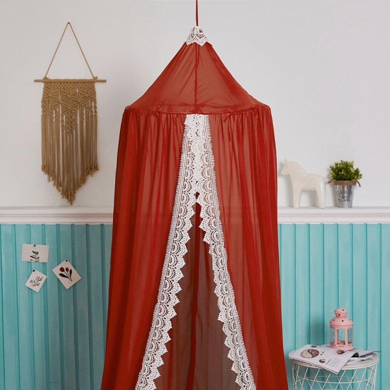 Mùng Chống Muỗi Phối Ren Tròn Phong Cách Công Chúa Dành Cho Giường Ngủ Em Bé