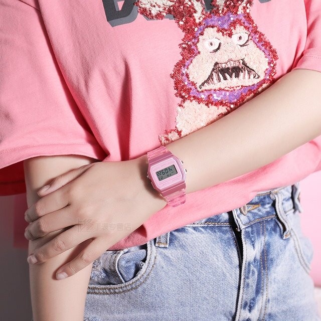 Đồng Hồ Casio Nữ Dây Nhựa F-91WS-4DF Chính Hãng