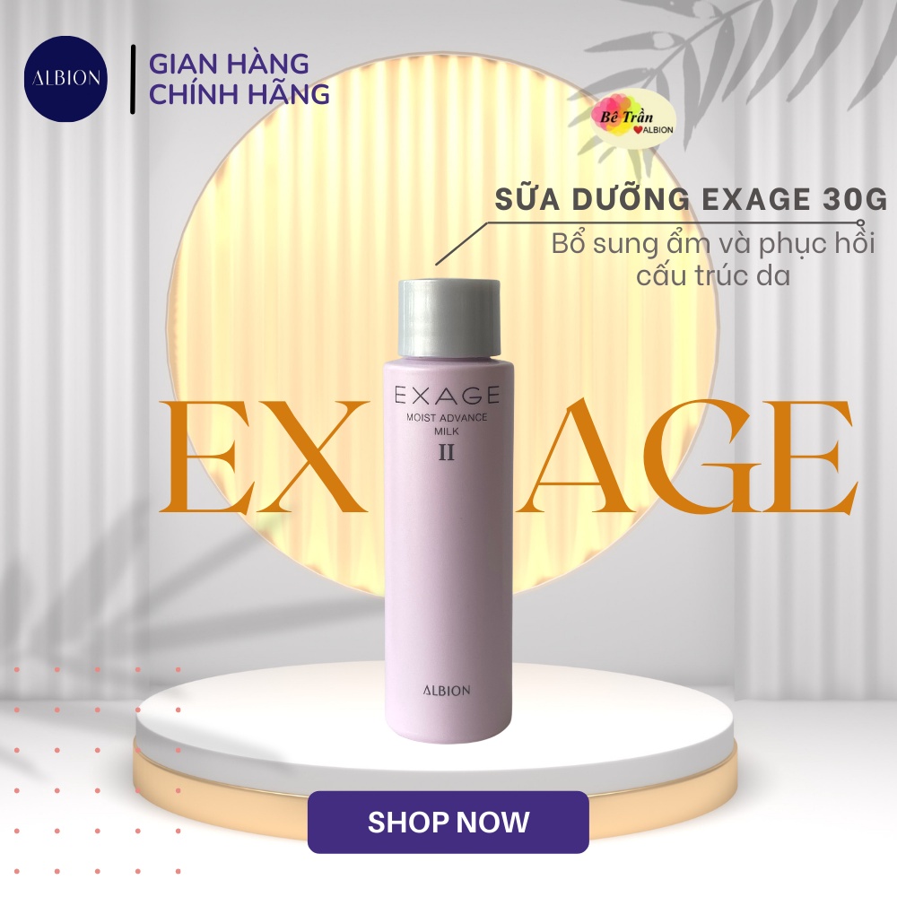 Tổng hợp đầy đủ mẫu thử sữa dưỡng milk xoay Exage, Infinesse, Excia