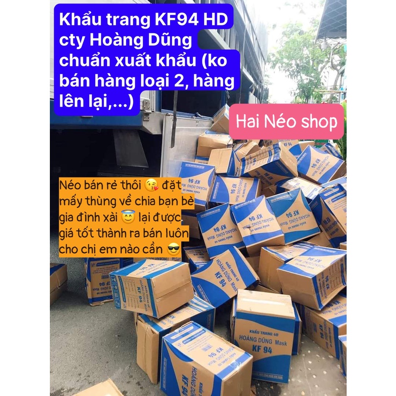 Khẩu trang KF94 HD Hoàng Dũng kháng khuẩn, chống bụi mịn - chuẩn xuất khẩu HQ [Cam kết hình sao hàng vậy] | BigBuy360 - bigbuy360.vn