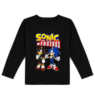 Mới Áo Thun Tay Dài In Hình Nhím Sonic Dành Cho Bé Trai Gái