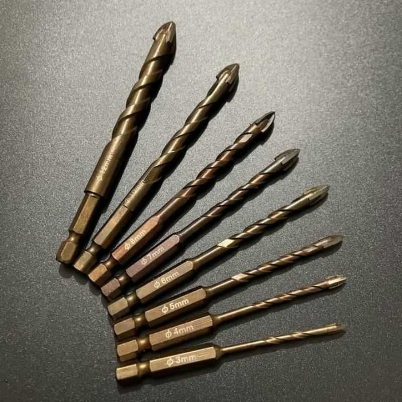 Mũi Khoan Đa Năng Chữ Thập Chân Lục Giác Phi 3mm, 4mm, 5mm, 6mm, 8mm, 10mm, 12mm