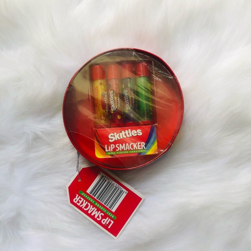 Son dưỡng Lip Smacker skittles hộp 4 cây