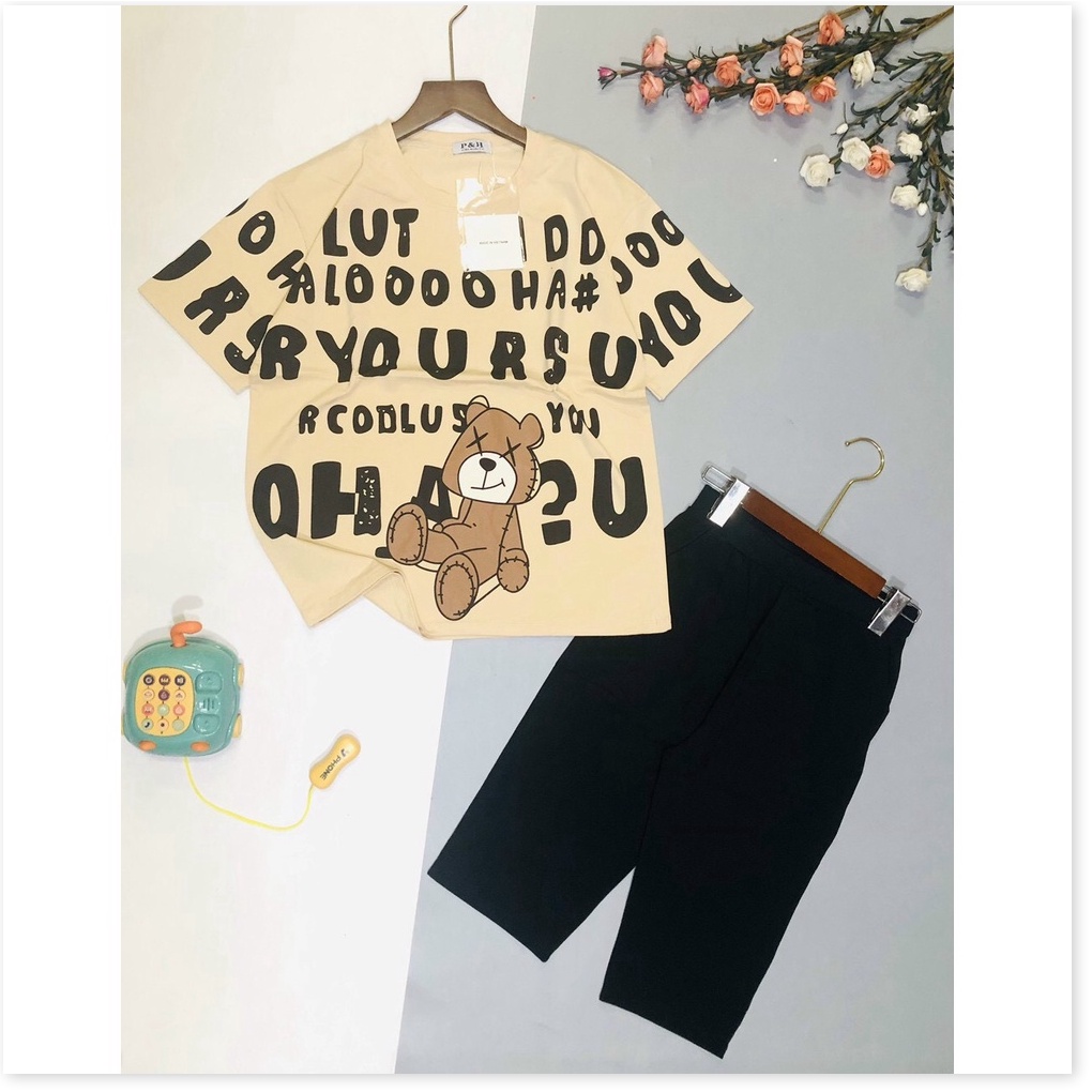 Set bộ đồ mặc nhà nữ quần lửng áo thun phong cách cho chị em THỜI TRANG KME FASHION