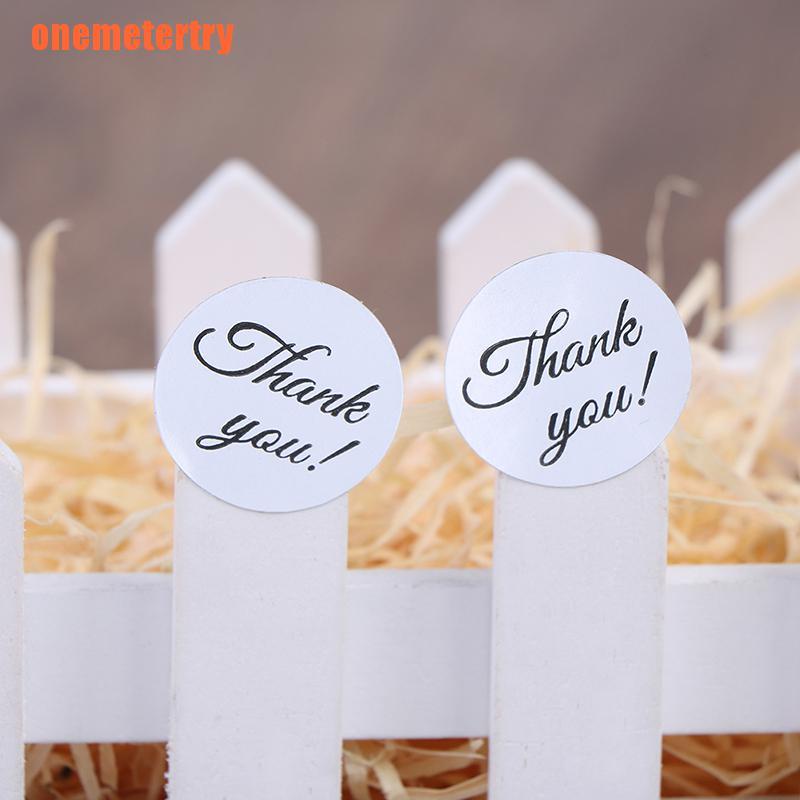 【TRY】hot 500 thank you stickers mini diy craft 1" silver round lables wedding