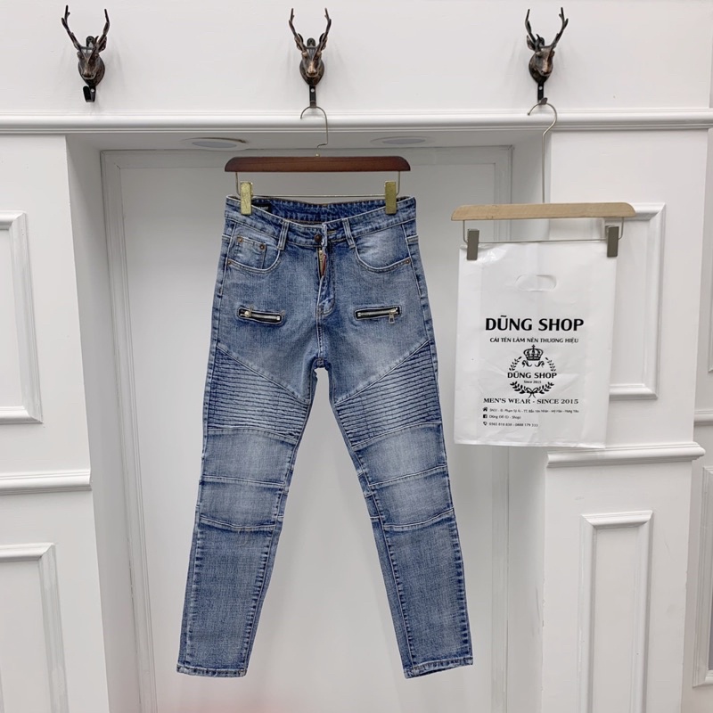 Quần bò AMIRRII chữ trần chỉ dọc cực chất ảnh thật kèm video tại shop