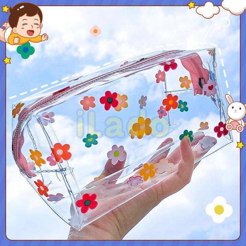⭐ iLado ⭐  Túi đựng bút trong suốt cute túi PVC theme chủ đề nhân vật túi zip nhỏ hộp vải đựng đồ Hộp đựng hộp bút hologram bút cute bọc zip tiểu an văn phòng phẩm Đa Dụng túi đựng đồ dùng cá nhân hình