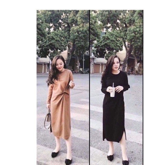 váy maxi dài tay