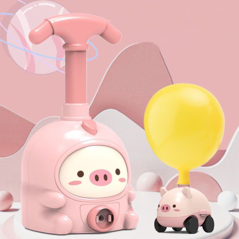 Đồ chơi bơm bóng đua xe kèm phi hành gia nhảy dù