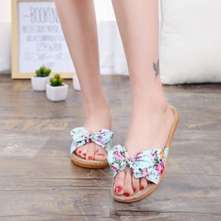 Dép cói nơ hoa cực xinh