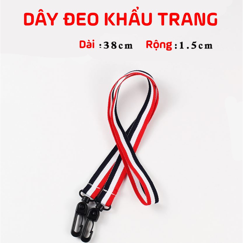 Dây đeo khẩu trang Hàn Quốc nhiều màu sọc cá tính