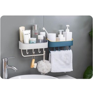 Kệ để đồ nhà bếp, phòng tắm có móc treo cao cấp