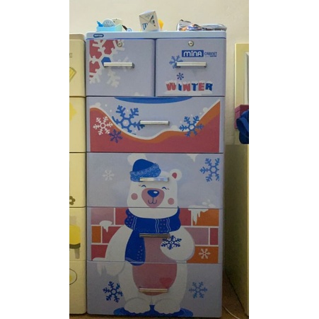 Tủ nhựa gấu tuyết Mina 5 tầng Duy Tân 60*48*124cm