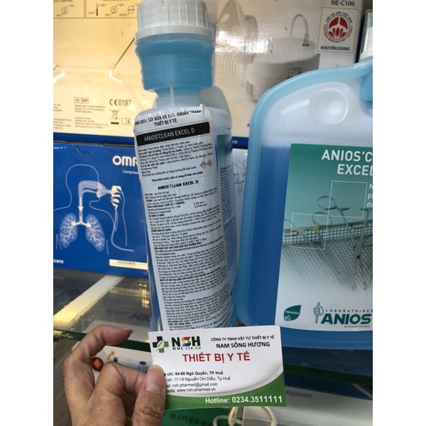 Can 1L Nước Dung dịch tẩy rửa,ngâm sát khuẩn dụng cụ Anios Clean Excel D dung dịch ngâm dụng cụ y tế anios clean excel D