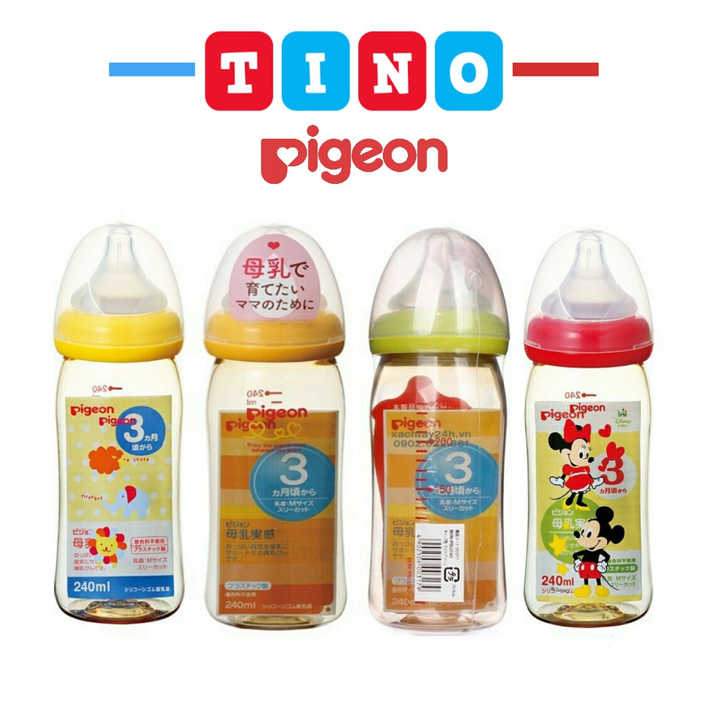 Bình Sữa Pigeon Nội Địa Nhật 💖FREESHIP💖 Đủ Size 160ml/240ml