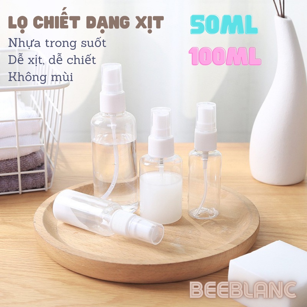 Lọ Chiết Mỹ Phẩm, Bình Xịt Phun Sương 50ml - 100ml - 250ml