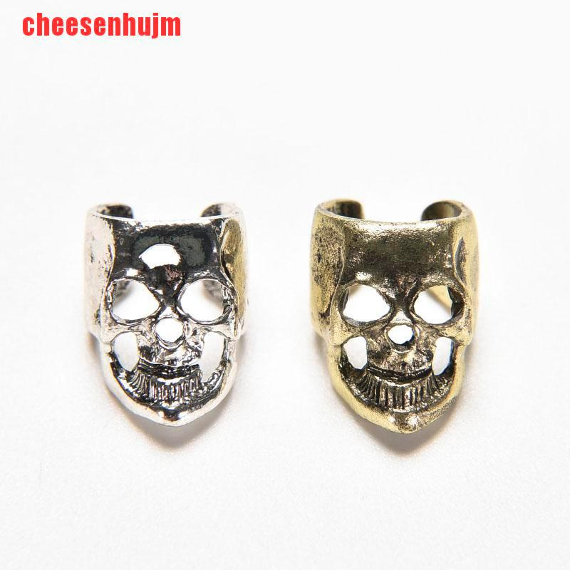 [cheesenhujm]1/2/4 pcs Fashion Gothic Punk Vintage Skull Ear Cuff Wrap Clip on Earring No Pie