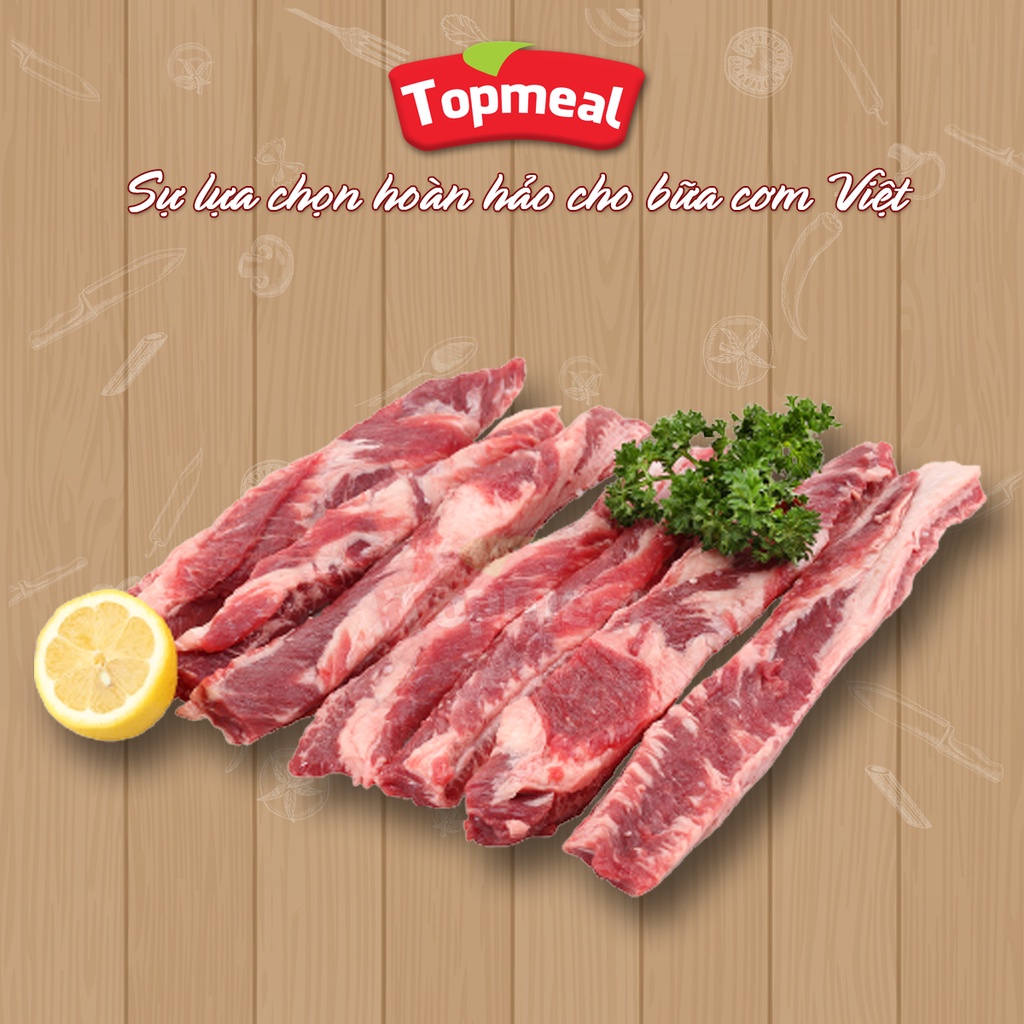 Dẻ sườn bò Topmeal (350g) - Thích hợp với các món nướng BBQ, nhúng lẩu - [Giao nhanh TPHCM]