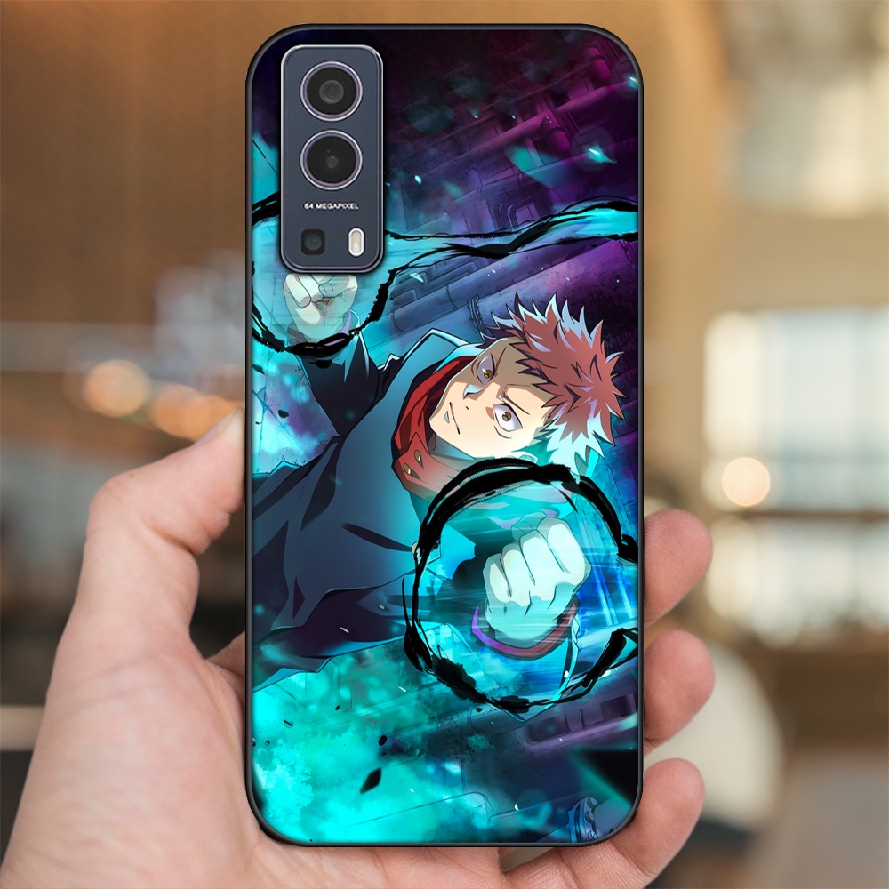 Ốp lưng Vivo Y72 5G viền đen in hình Yuji Jujutsu Kaisen