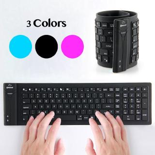 Bàn phím máy tính không dây bluetooth 3.0 từ silicon chống nước tiện dụng chất lượng cao
