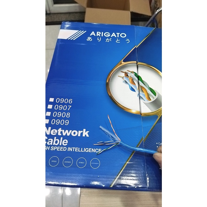 Dây mạng arigato Cat6 CCA UTP -Sản Phẩm Bán Chạy Nhất - ĐẠI LÝ DÂY MẠNG GIÁ SỈ TPHCM