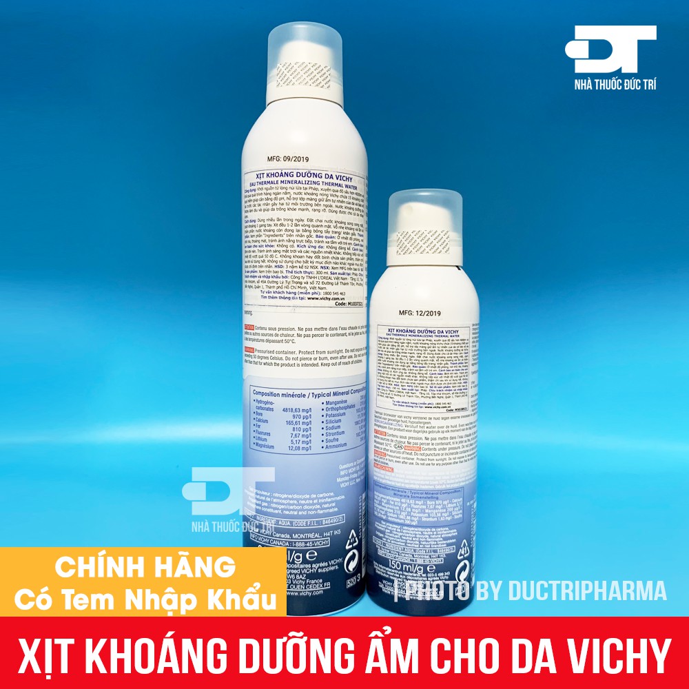 Xịt khoáng dưỡng da Vichy Mineralizing Thermal Water 300ml