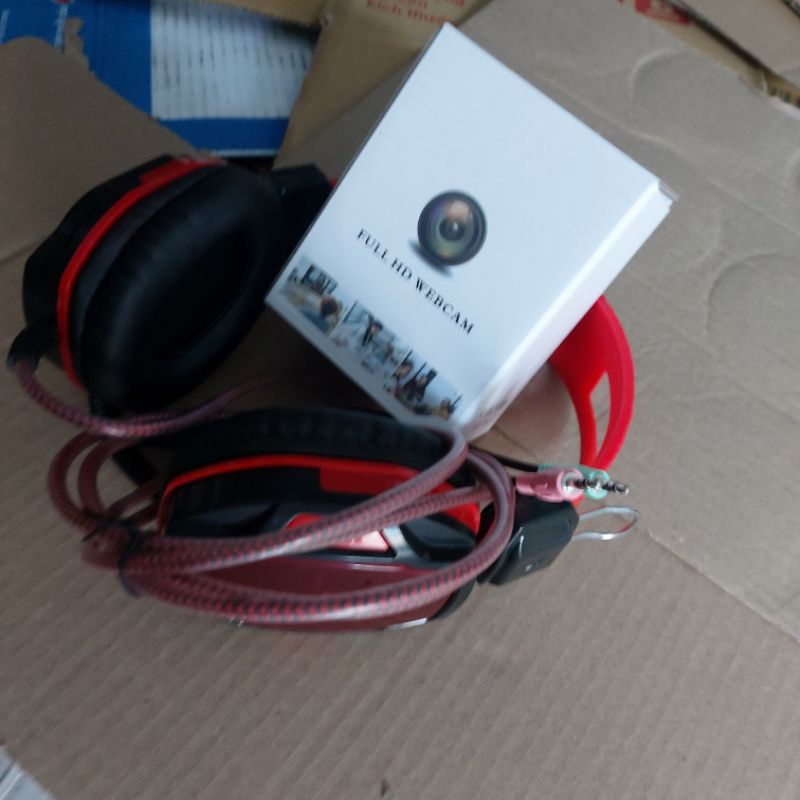 Combo phụ kiện học online - Webcam + Tai nghe tích hợp mic học tập zoom, học zalo tại nhà