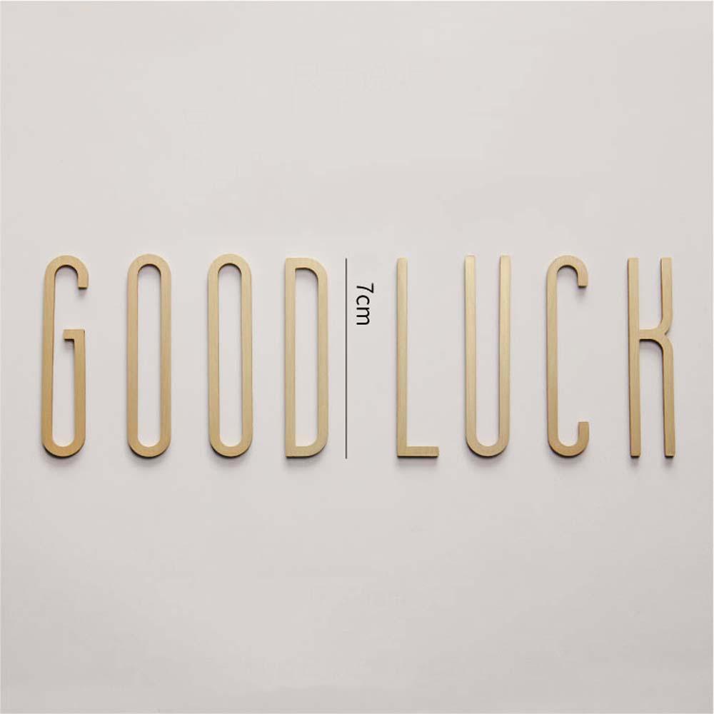 IVORY Chữ Cái Tiếng Anh Bằng Đồng Thau 0-9 Dùng Trang Trí Nhà Cửa